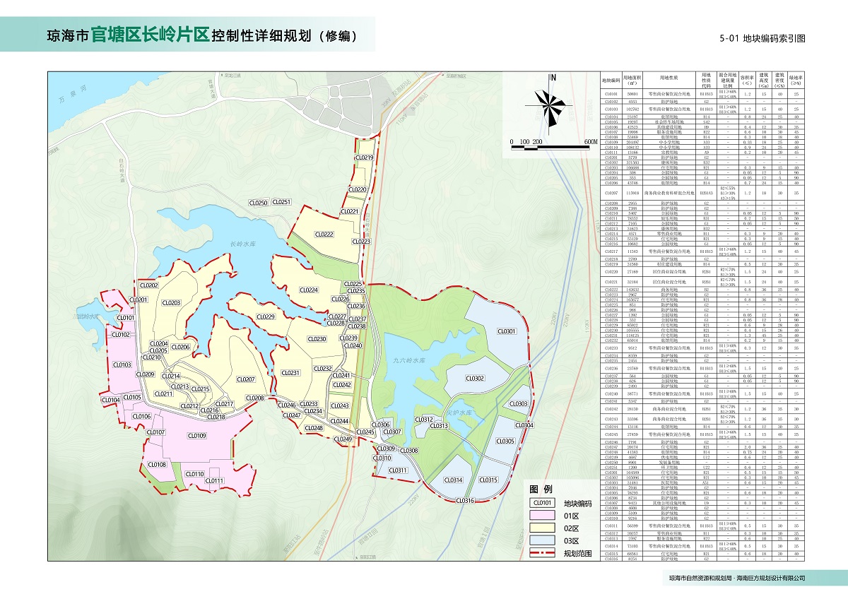 关于琼海市官塘区官塘组团,长岭片区控制性详细规划批