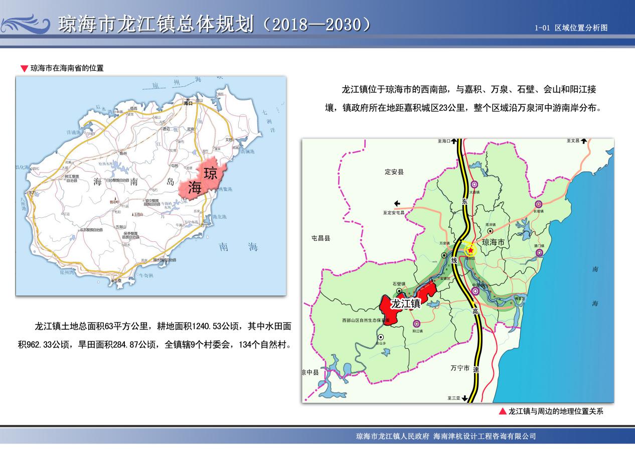 《琼海市龙江镇总体规划修编(2018-2030年)》暨《琼海